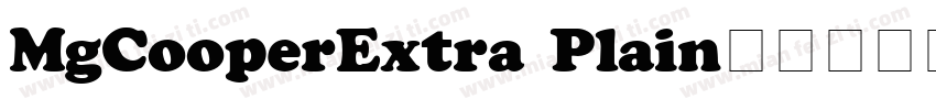 MgCooperExtra Plain字体转换